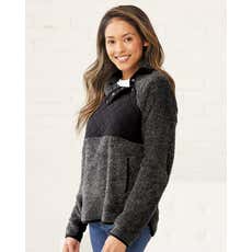 Boxercraft&reg; Quilted Fuzzy Fleece Pullover - Women