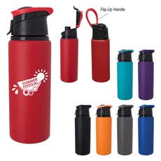 24 oz. Soft-Touch Aluminum Bottle with Spill-Resistant Flip-Top Lid