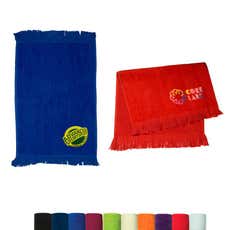 Terry Velour Fringed Sport Towel - 11" x 18"