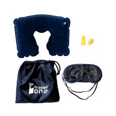 Travel Pillow Kit with Ear Plugs & Eye Mask