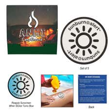 Sunburn Alert Color Changing Sticker - 5 pack