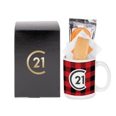 11 oz. Ceramic Mug with Biscotti & Hot Beverage Gift Box