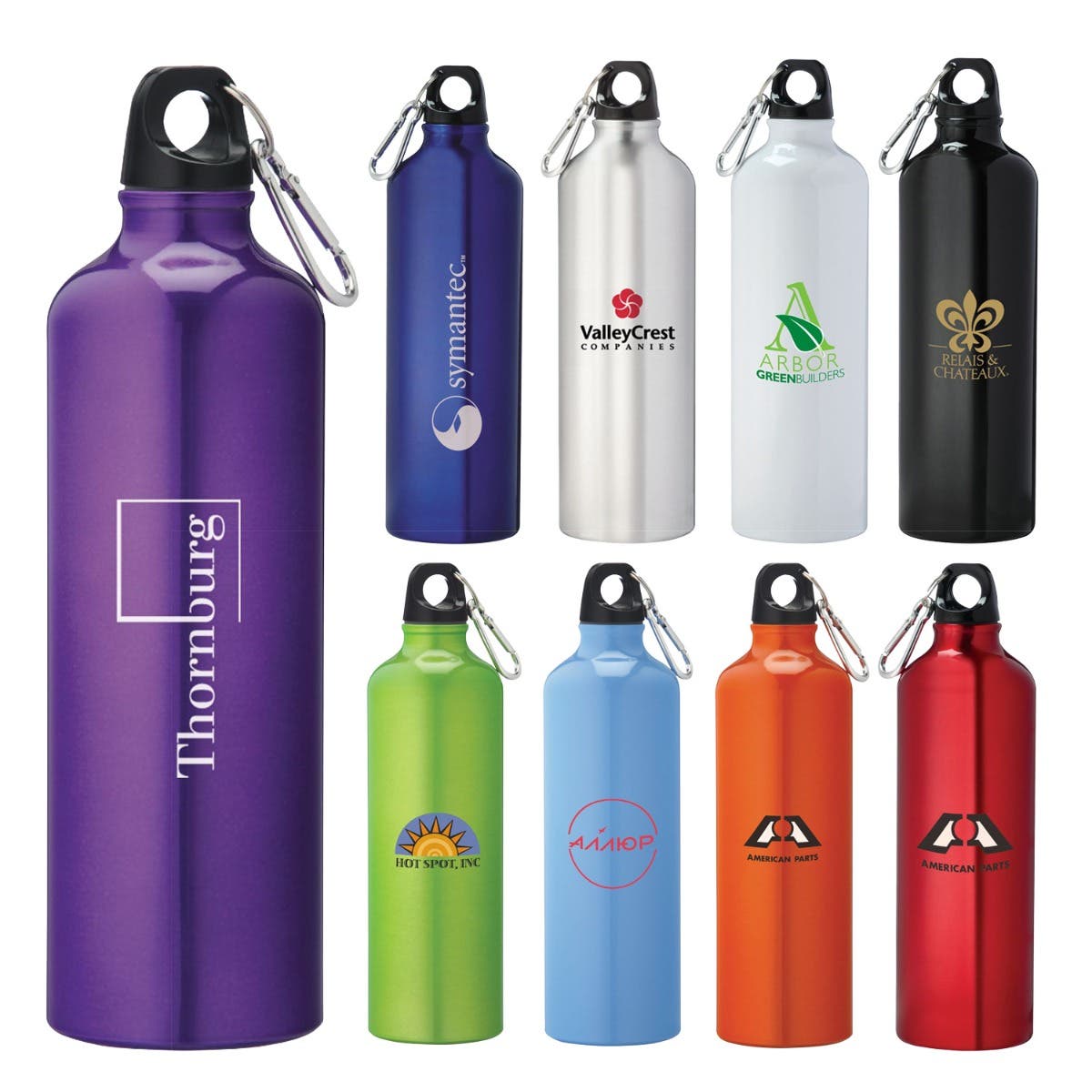 26 oz Aluminum Sports Bottle with Carabiner