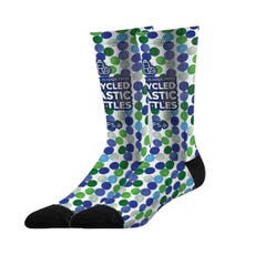 Strideline Full Color Crew Sock with Black Heel and Toe