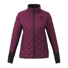 Ladies Hybrid Insulated Diamond Quilted Puffer Jacket