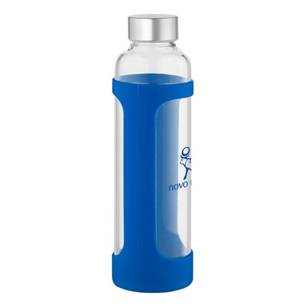 25 oz. Wide Mouth Glass Bottle with Silicone Sleeve