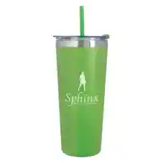 22 oz. Vacuum Stainless Steel Tumbler with Straw